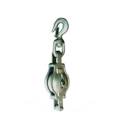 MALLEABLE SNATCH BLOCK SINGLE WHEEL WITH SWIVEL HOOK